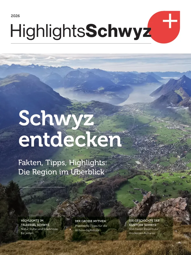 Cover der Ausgabe 2026 von Highlights Schwyz