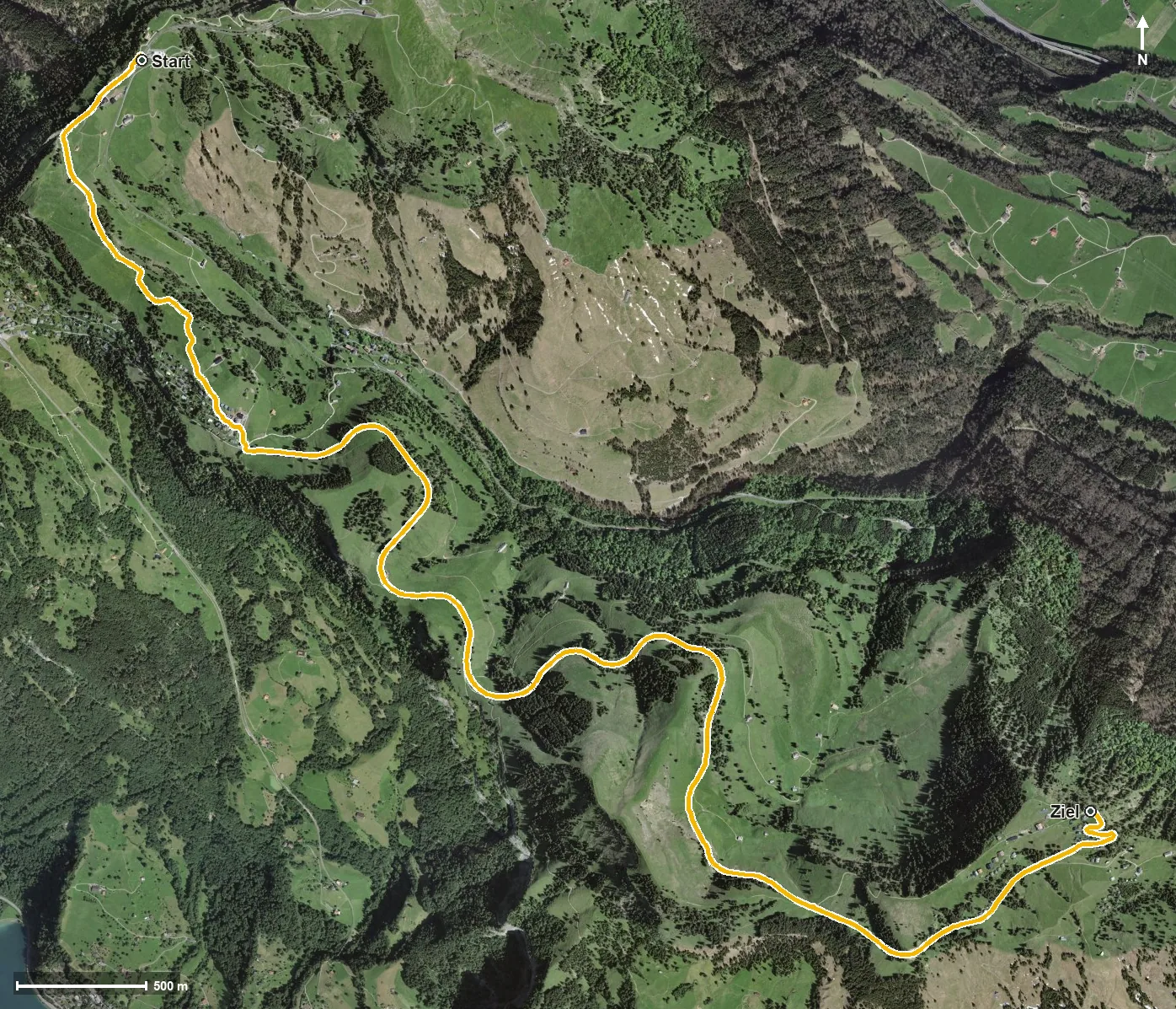 Luftbild Alperlebnisweg Rigi