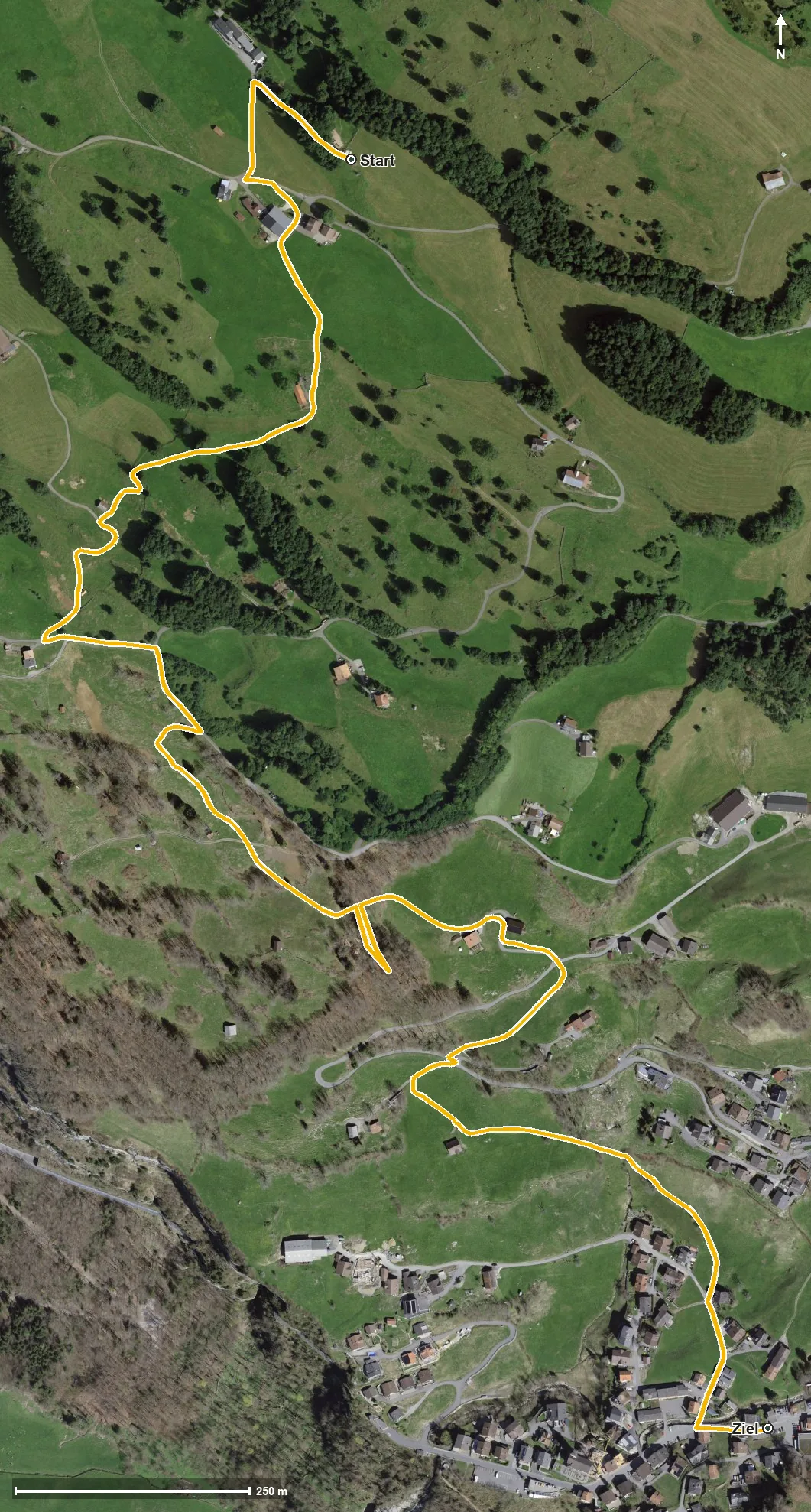 Luftbild Chäferliweg Illgau