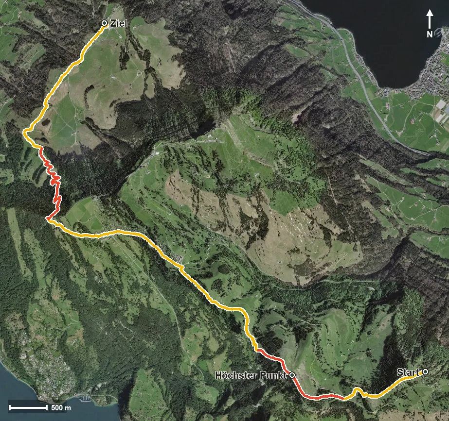 Luftbild Die Aussichtsreiche: Rigi Scheidegg - Seebodenalp (oder umgekehrt)