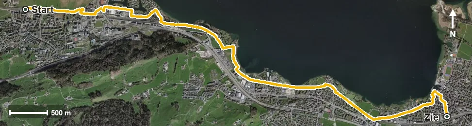 Luftbild Erlebnisweg Obersee: Pfäffikon SZ - Lachen