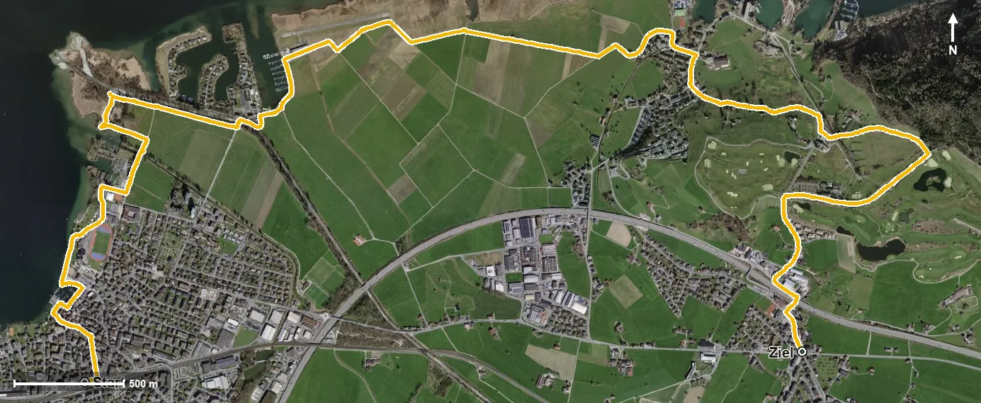Luftbild Erlebnisweg Obersee: Lachen - Wangen