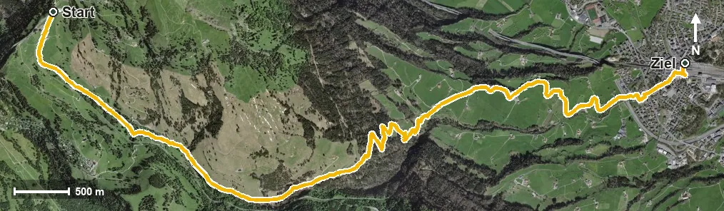 Luftbild Schwyzer Höhenweg Etappe 2: Rigi – Goldau