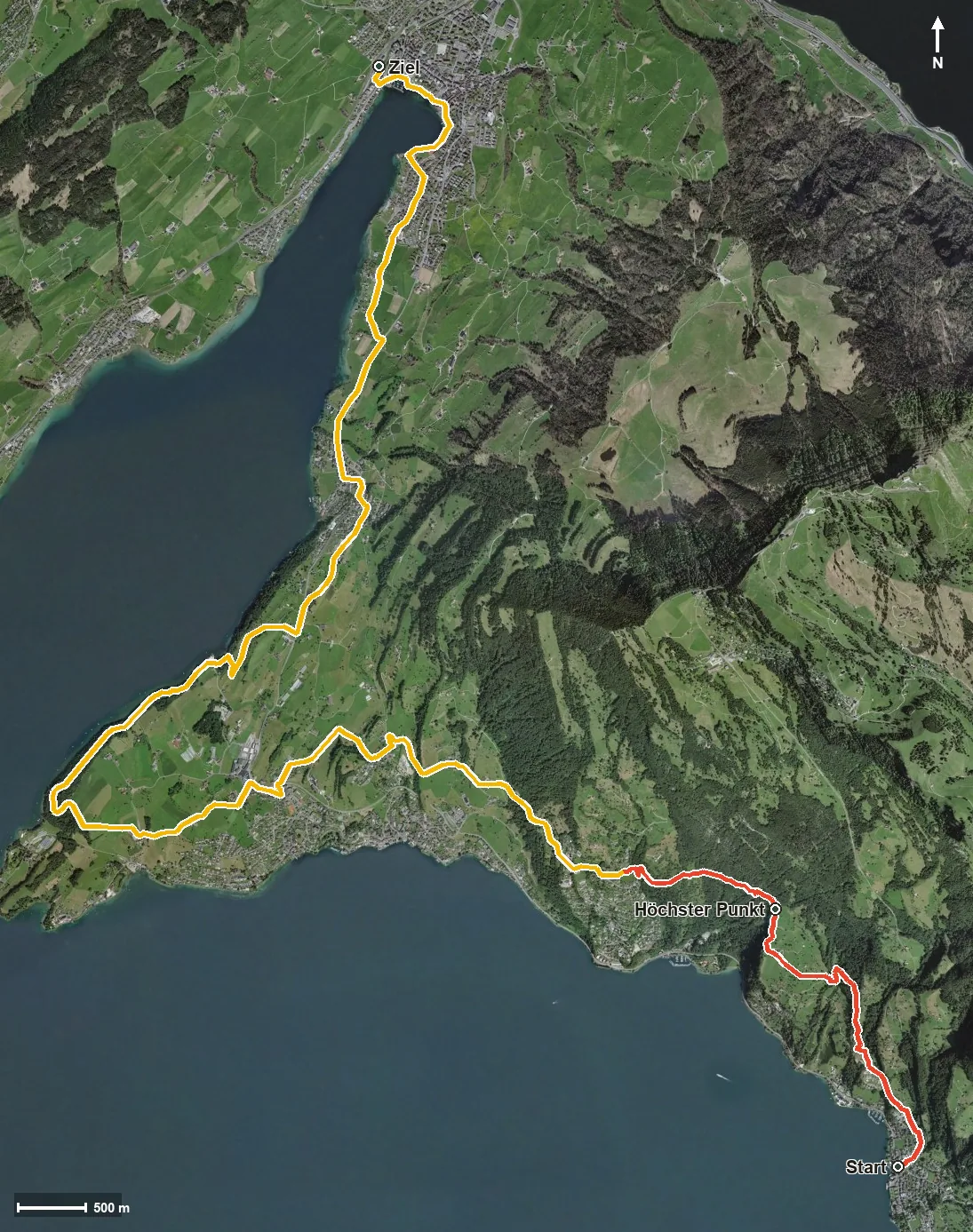 Luftbild Waldstätterweg Etappe 2: Vitznau - Küssnacht