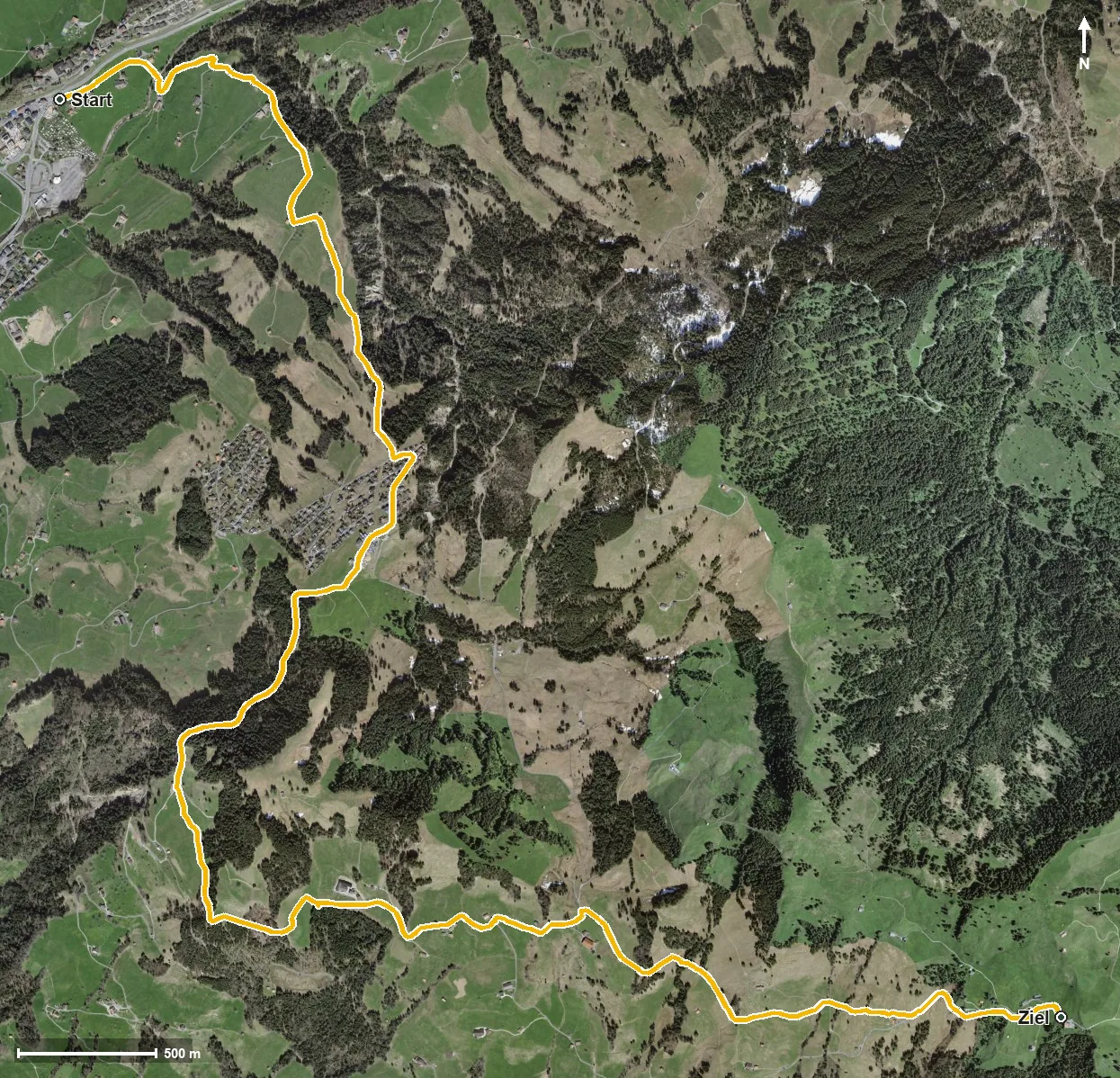 Luftbild Schwyzer Höhenweg Etappe 4: Sattel – Holzegg
