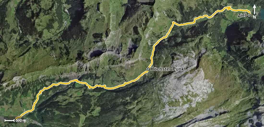 Luftbild ViaSuworow Etappe 7: Muotathal – Hinter Klöntal