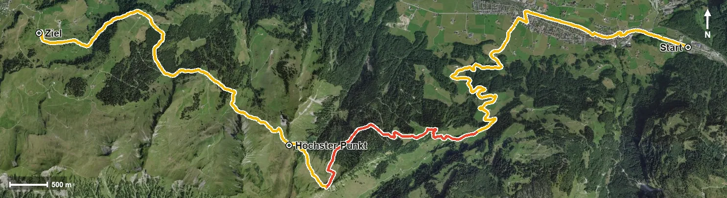 Luftbild Etappe: Muotathal - Wannentritt - Stoos | Schwyzer Tal- & Gipfeltour