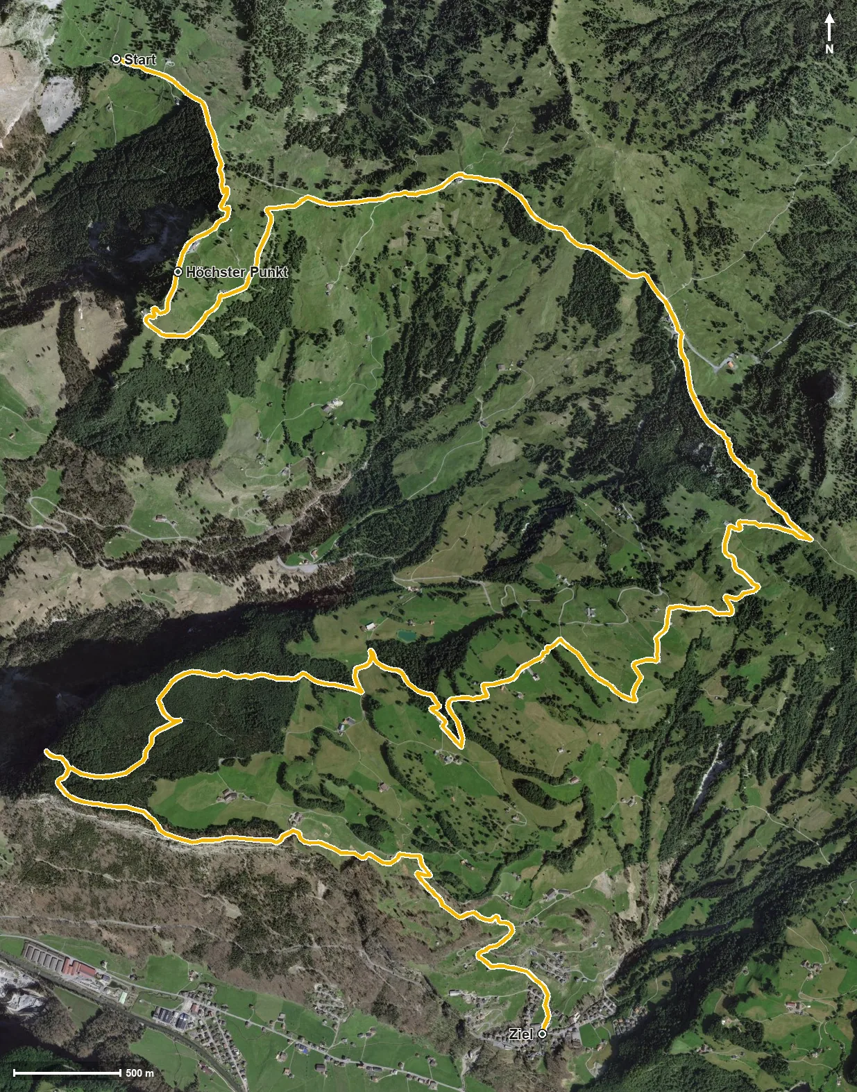 Luftbild Etappe: Rotenflue - Ibergeregg - Illgau | Schwyzer Tal- & Gipfeltour