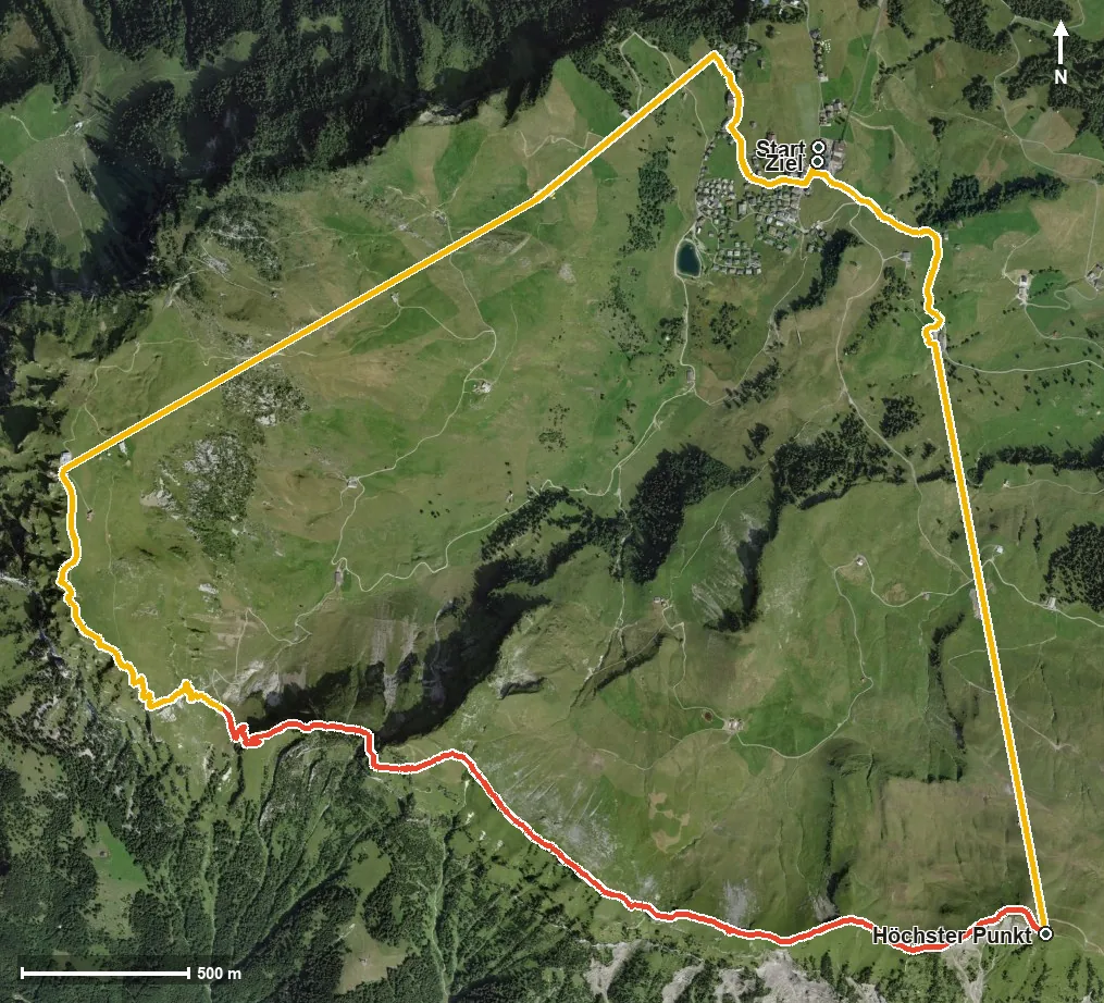 Luftbild Gratwanderweg Stoos