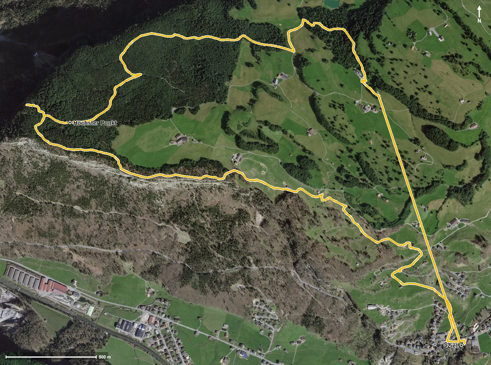 Luftbild Illgau - St. Karl - Fallenflue - Illgau