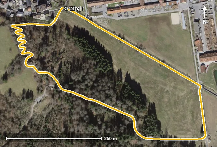 Luftbild Kreuzweg Einsiedeln
