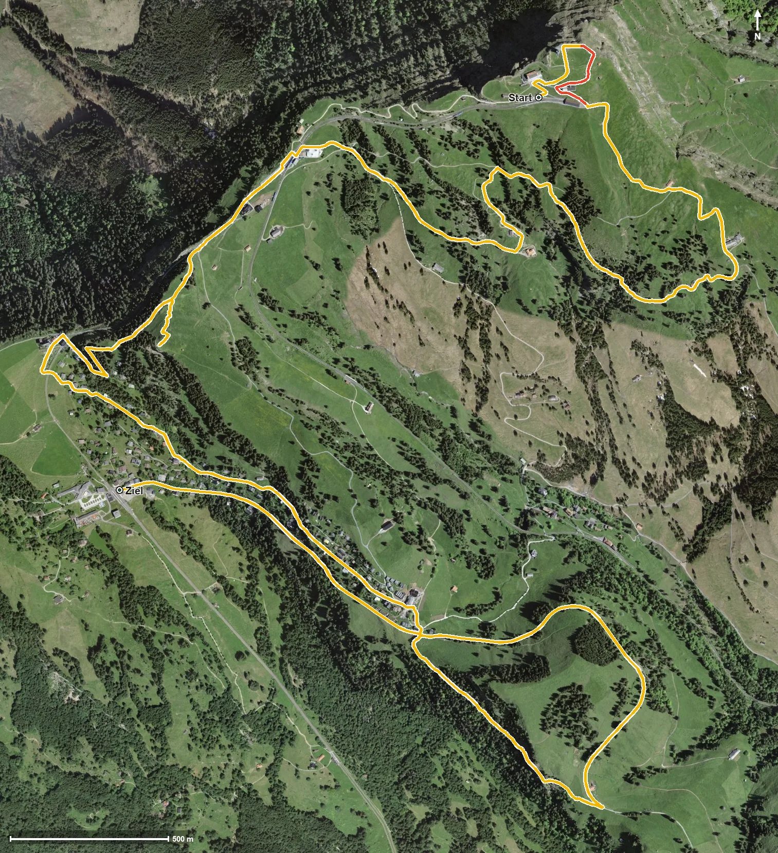 Luftbild Kulinarische Wanderung auf der Rigi