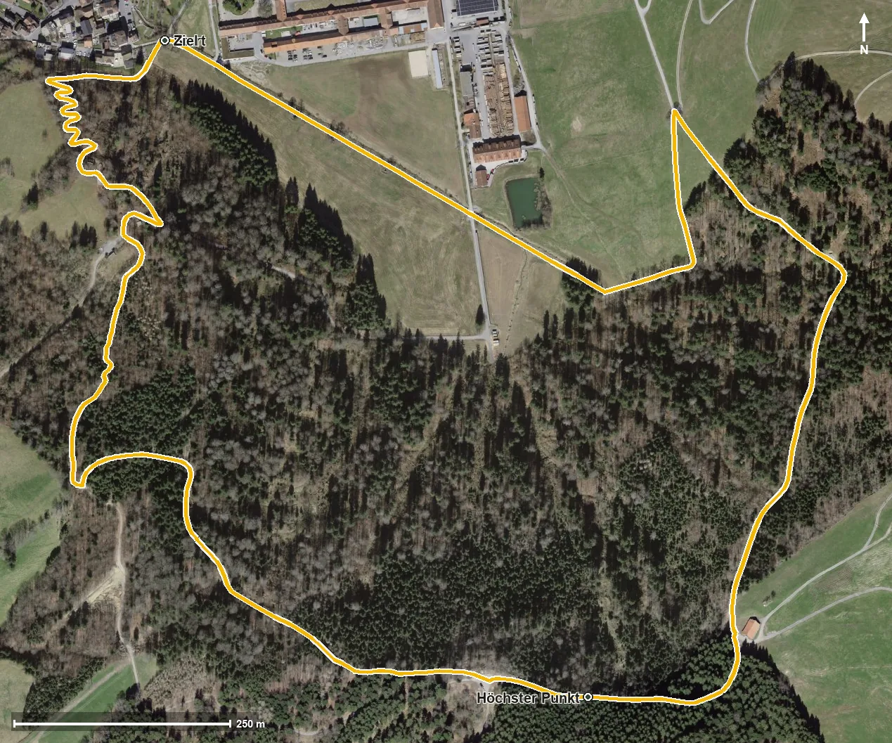 Luftbild Lehrpfad Klosterwald
