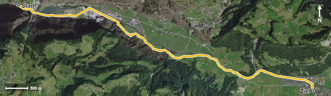 Luftbild Muotataler Witzwanderweg
