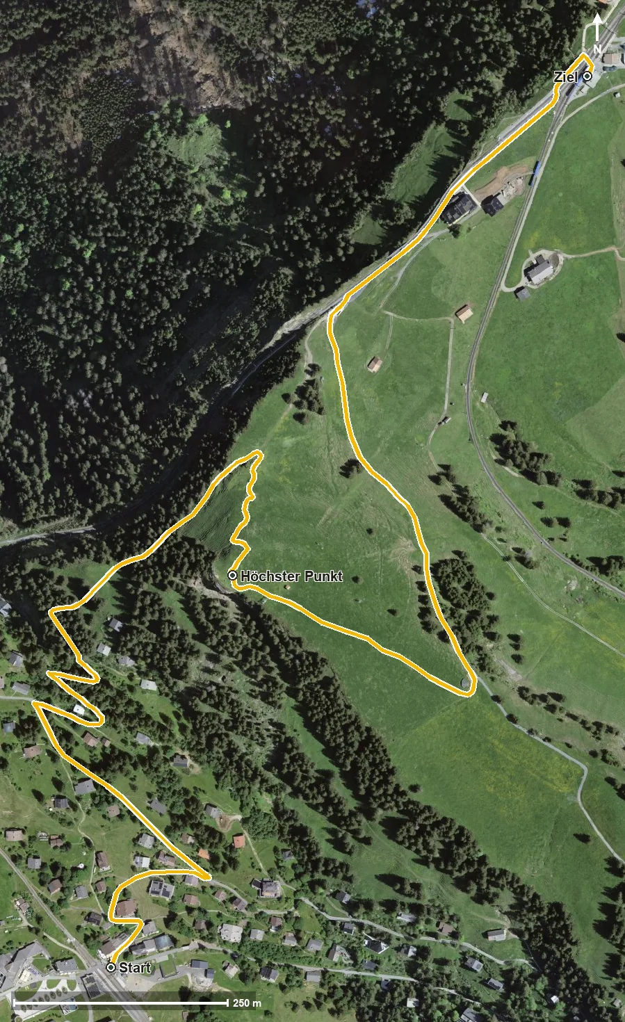 Luftbild Rigi Bildstöckli Weg
