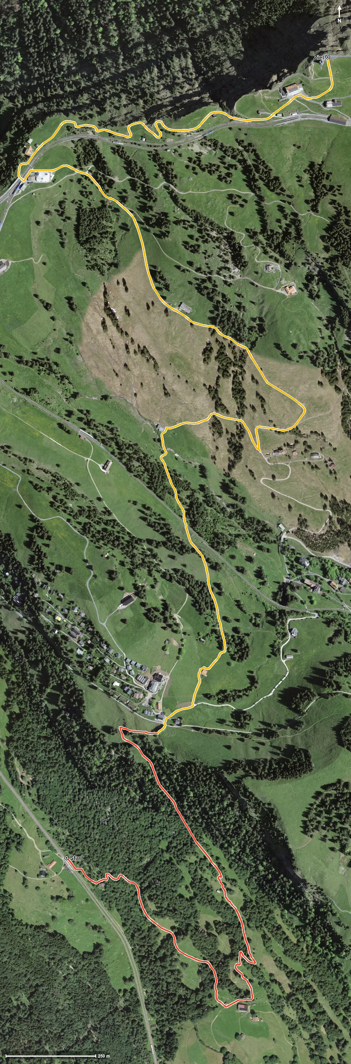 Luftbild Rigi Goethe Weg