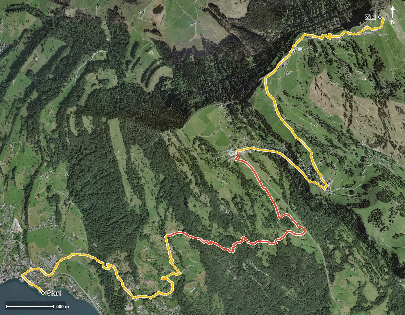Luftbild Rigi - Mark Twain Weg