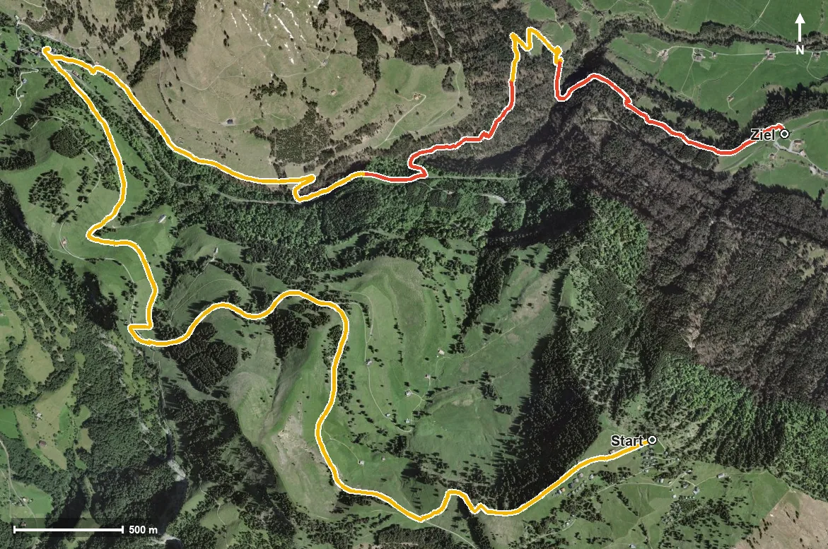 Luftbild Rigi Scheidegg - Dächli - Kräbel