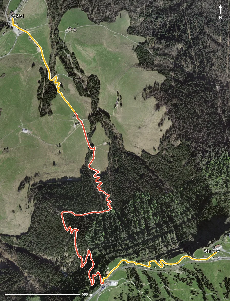 Luftbild Rigi - Seebodenalp "Grüezi Weg"