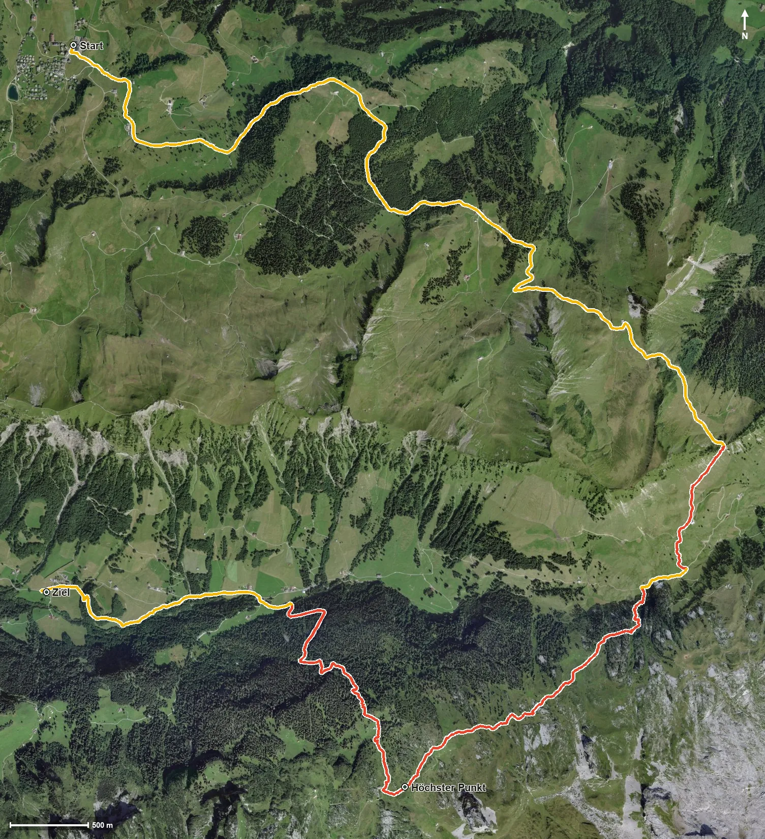 Luftbild Stoos - Lidernenhütte SAC - Riemenstalden