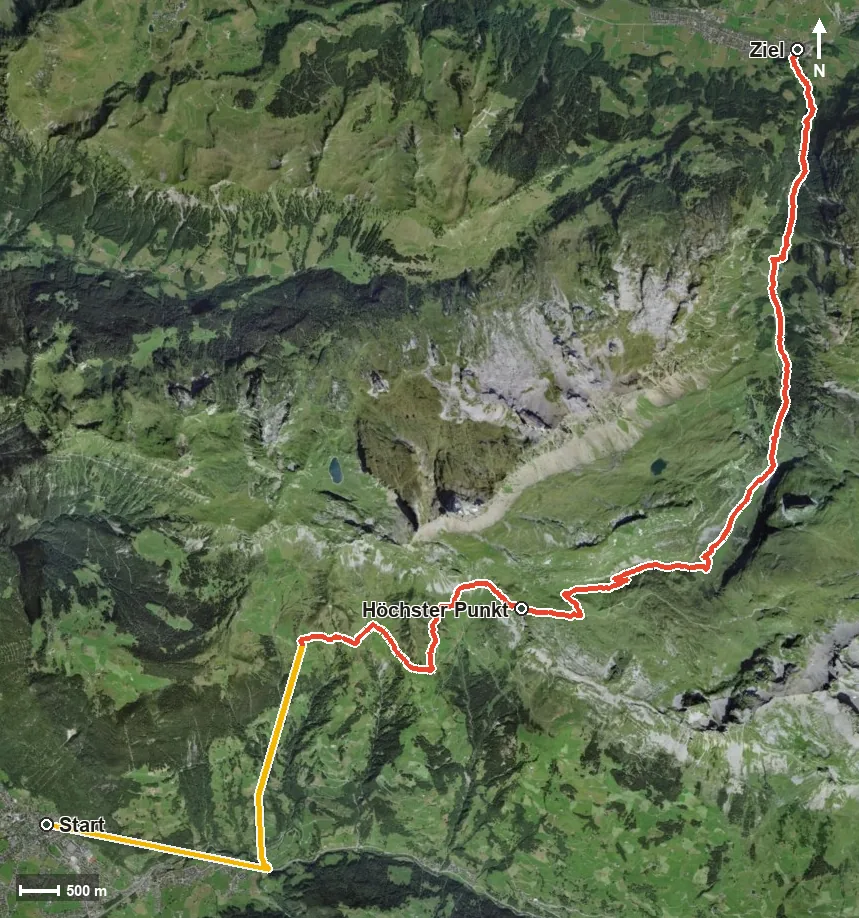 Luftbild Tell-Trail Etappe 1: Altdorf - Muotathal